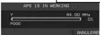 APS IS IN WORKING... ? 44.00 MHz 0% P000 ANNULER