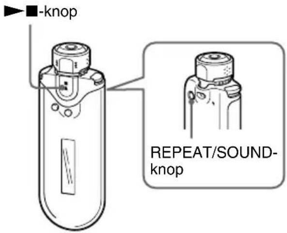 -knop REPEAT/SOUND- knop