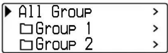 SONY NW-E405R - Draai de draaischakelaar om "☐Group" te selecteren en druk op ▶■ om te bevestigen. - 1