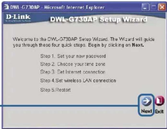 D-LINK DWL-G730AP QIG - Router-modus - de installatiewizard (vervolg) - 1