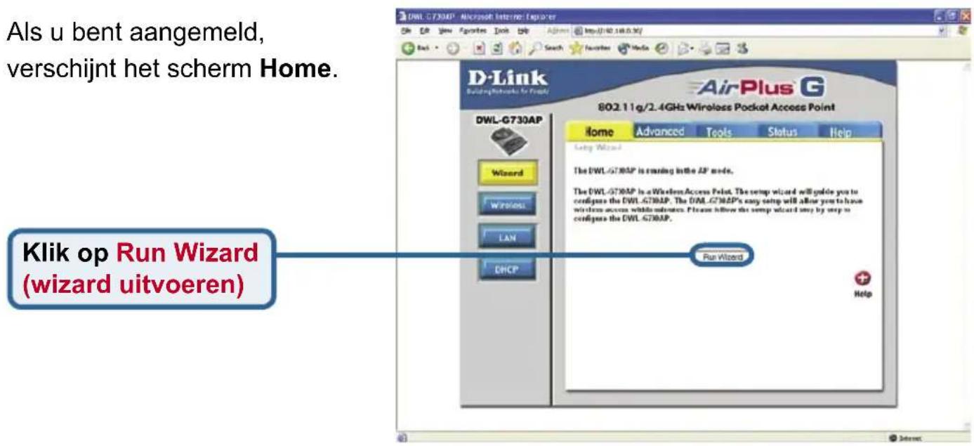 D-LINK DWL-G730AP QIG - AP-modus - de installatiewizard - 3