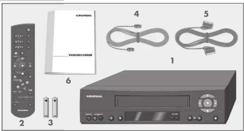 GRUNDIG VIDEO RECORDER 1 2 3 4 5 6 GRUNDIG