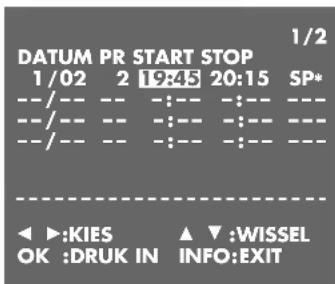 GRUNDIG GV 920 HIFI - Opnamegegevens wijzigen - 2