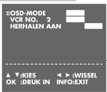 GRUNDIG GV 900 SV/1 - Menu »MODE« kiezen - 1