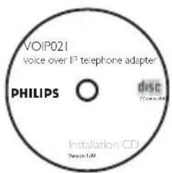 VOIP021 voice over IP telephone adapter PHILIPS disc Installation CD Newcl.109
