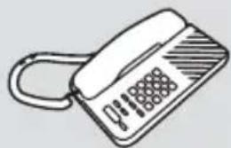 Line drawing of a classic telephone handset with keypad and ear (no text or symbols)