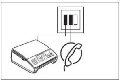 TOSHIBA TF471 - Aansluiting van een externe telefoon - 1
