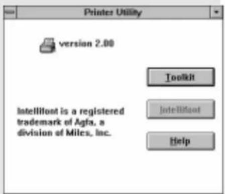 Printer Utility version 2.00 Toolkit Intellifoot Help