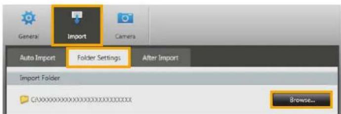 CANON ImageBrowser EX - De doelmap wijzigen - 1