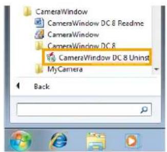 CameraWindow CameraWindow DC 8 Readme CameraWindow CameraWindow DC 8 CameraWindow DC 8 Uninst MyCamera Back