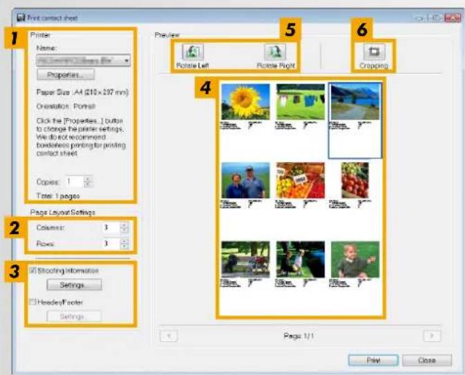 CANON ImageBrowser EX - Overzichten afdrukken - 2