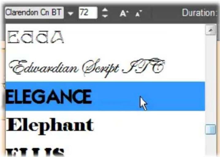 Clarendon Cn BT 72 Duration: Edwardian Script FTC ELEGANCE Elephant