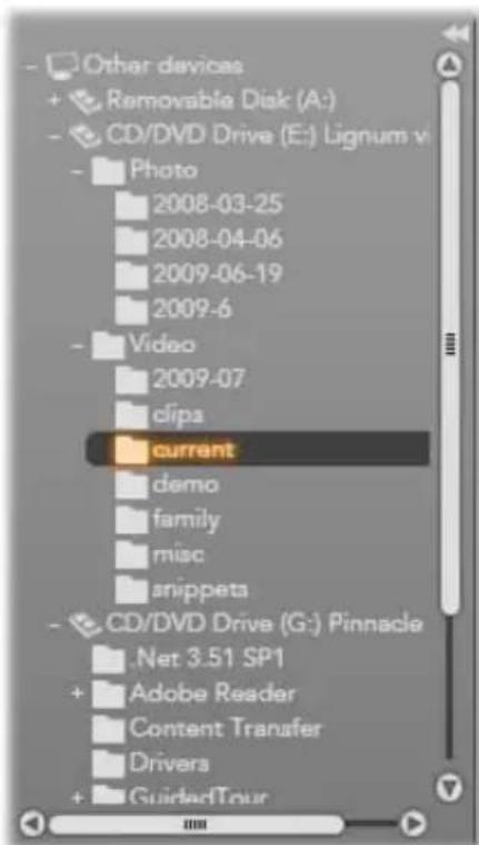 PINNACLE Studio HD Ultimate 14 - De map- en mediabestandsbrowser - 1