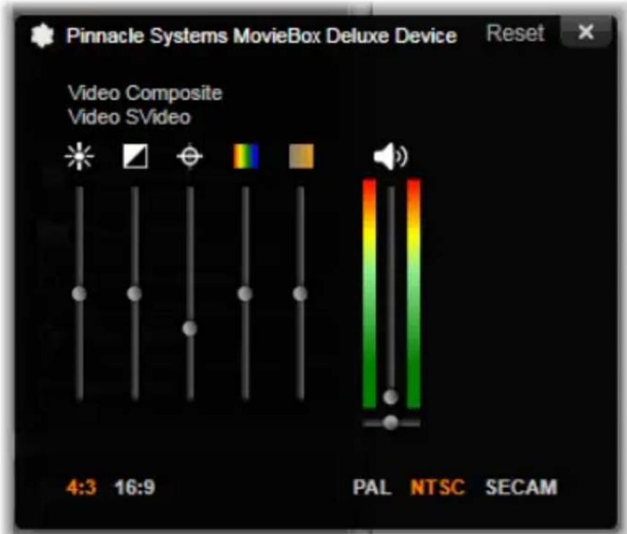 Pinnacle Systems MovieBox Deluxe Device Reset Video Composite Video SVideo 4:3 16:9 PAL NTSC SECAM