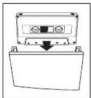 PHILIPS CDR930 - Plaatsen van een cassette - 1