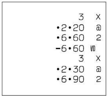 3 x •2•20 @ •6•60 2 -6•60 3 x •2•30 @ •6•90 2