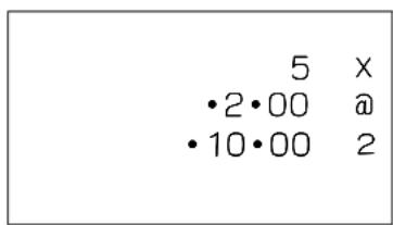 5 x •2•00 @ •10•00 2