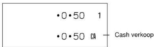 • 0 • 50 1 • 0 • 50 CA — Cash verkoop
