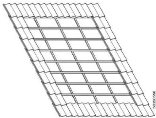 Pure 3D wireframe diagram of a grid structure without any text, numbers, or symbols