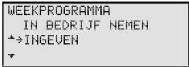 WEEKPROGRAMMA IN BEDRIJF NEMEN →INGEVEN
