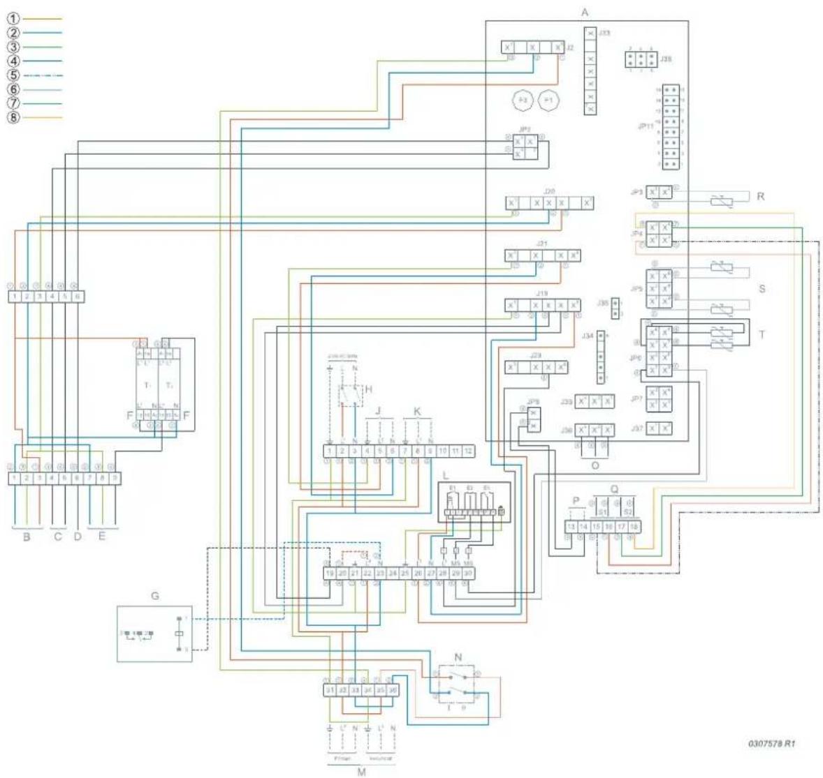 A.O. Smith ADMR135 - Elektrisch schema ADMR 135 LP-gas - 1