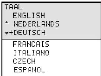 TAAL ENGLISH NEDERLANDS DEUTSCH FRANCAIS ITALIANO CZECH ESPAHOL