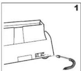 OLIVETTI Fax-Lab 210P - DE TELEFOONHOORN AANSLUITEN - 1