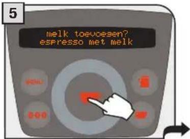 5 melk toevoesen? espresso met melk