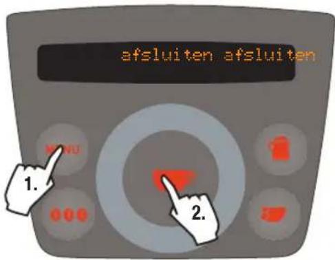 afsluiten afsluiten 1. 2.