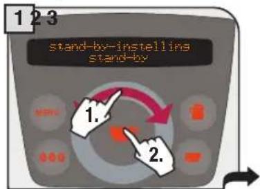 1 2 3 stand-by-instelling stand-by 1. 2.
