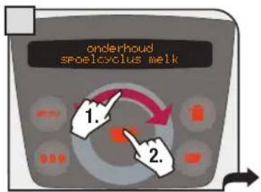 onderhoud spoelcyclus melk 1. 2.