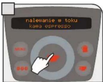 nalewanie w toku kawa espresso