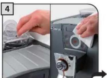 PHILIPS Saeco Primea Ring Plus - ALGEMENE REINIGING VAN DE MACHINE - 4