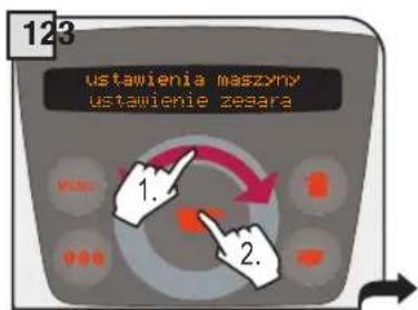 123 ustawienia maszyny ustawienie zesara 1. 2.