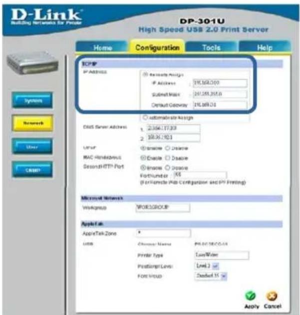 D-LINK DP-301U - De DP-301U configureren voor afdrukken in het netwerk onder Windows XP (vervolg) - 3