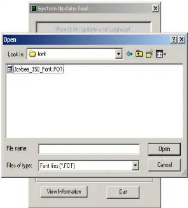 BENQ Joybee 150 - Het lettertype bijwerken - 3