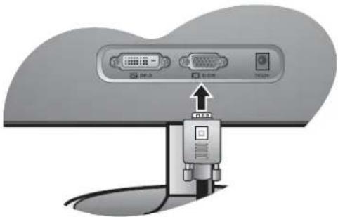 BENQ VW2420 - To Connect the D-Sub Cable - 1