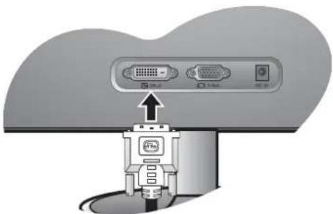 BENQ VW2420 - To Connect the DVI-D Cable - 1