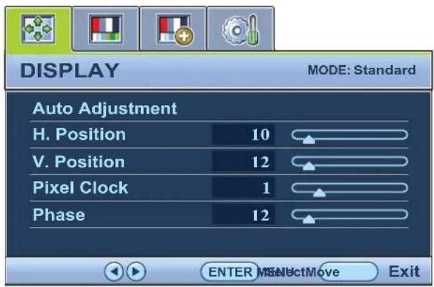 BENQ VW2420 - Display menu - 1