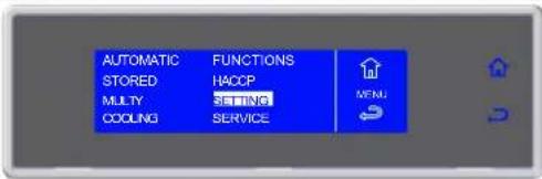 AUTOMATISCHE FUNCTIES OPSLAG HACCP MULTI-INSTELLING KOELSERVICE MENU