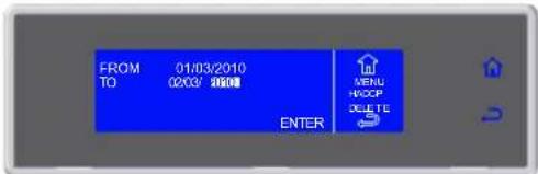 VAN 01/03/2010 TOT 0203' 2000 MENU H/CCP VERWIJDEREN ENTER