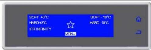 ZACHT +3°C HARD +3°C IFR INFINITY MENU ZACHT -18°C HARD -18°C