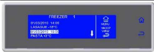 VRIEZER 1 01/03/2010 14:00 LASAGNE -18°C 01/03/2010 15:00 FASITA 10°C MENU HAPP BEKIJK