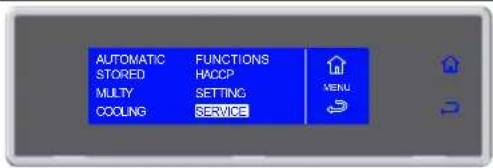 AUTOMATISCHE FUNCTIES OPSLAG HACCP MULTI-INSTELLING KOELSERVICE MENU
