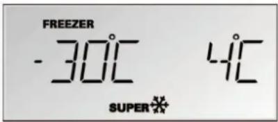 FREEZER -30°C 4°C SUPER