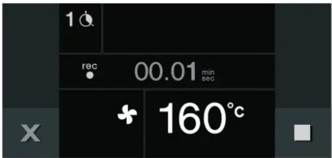 1 rec 00.01 min sec * 160°C