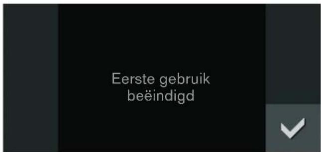 Eerste gebruik beëindigd
