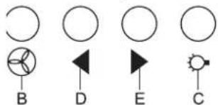 B D E C