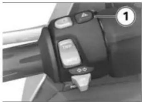 BMW C 600 Sport - Alarmknipperlichten Alarmknipperlichten bedienen - 1