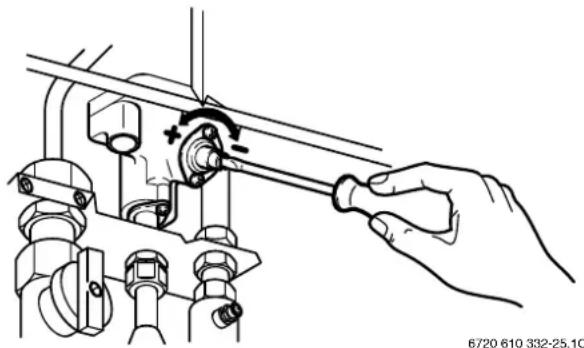 BOSCH HRC 30 Basis 1 - ▶Warmwaterhoeveelheid verkleinen - 1